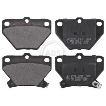 Jeu de 4 plaquettes de frein arrière A.B.S. 37136 pour MITSUBISHI GALANT 1.6 - 110cv