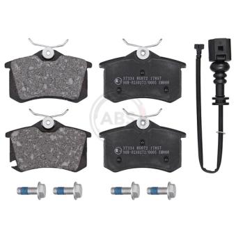 Jeu de 4 plaquettes de frein arrière A.B.S. 37334 pour CHRYSLER VISION 1.6 FSI - 110cv