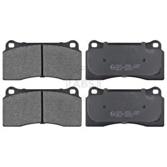 Jeu de 4 plaquettes de frein avant A.B.S. 37441 pour JAGUAR XK 4.2 - 298cv
