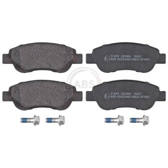 Jeu de 4 plaquettes de frein avant A.B.S. [37483]