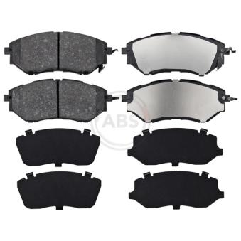 Jeu de 4 plaquettes de frein avant A.B.S. [37502]