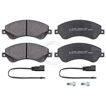 Jeu de 4 plaquettes de frein avant A.B.S. 37559 pour RENAULT MEGANE 2.2 TDCi (RWD) - 100cv