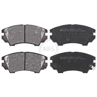 Jeu de 4 plaquettes de frein avant A.B.S. [37683]