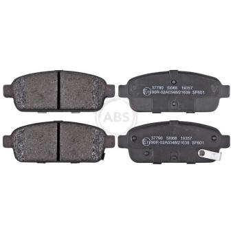 Jeu de 4 plaquettes de frein arrière A.B.S. [37790]