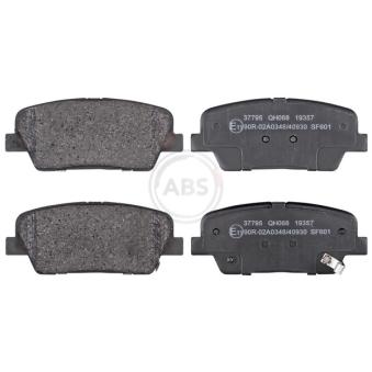 Jeu de 4 plaquettes de frein arrière A.B.S. [37795]