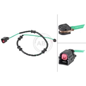 Contact d'avertissement, usure des plaquettes de frein A.B.S. 39728 pour FORD FOCUS 2.7 D - 207cv