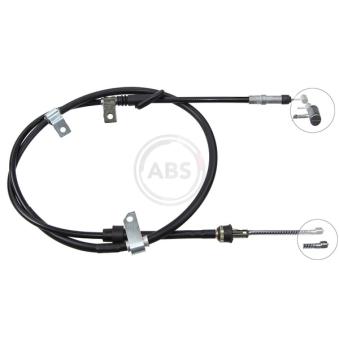 Tirette à câble, frein de stationnement A.B.S. K10858 pour HONDA SHUTTLE 2.2 16V - 150cv