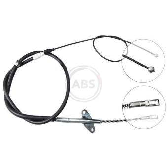 Tirette à câble, frein de stationnement A.B.S. K11317 pour MERCEDES-BENZ T1 209 D 2.9 - 88cv