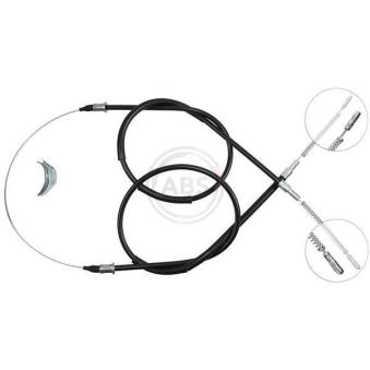 Tirette à câble, frein de stationnement A.B.S. K11455 pour OPEL CORSA 1.3 - 60cv