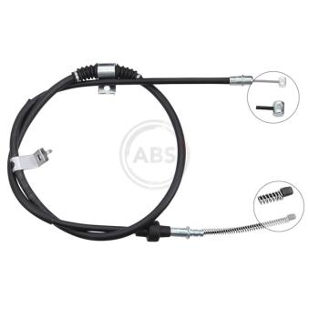 Tirette à câble, frein de stationnement A.B.S. K12082 pour PORSCHE 911 1.8 DI-D - 116cv