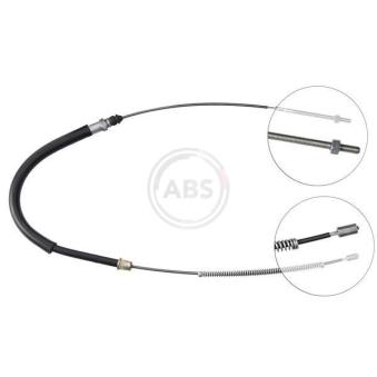 Tirette à câble, frein de stationnement A.B.S. K12207 pour PEUGEOT 405 1.6 - 90cv