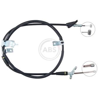 Tirette à câble, frein de stationnement A.B.S. K14104 pour HONDA STREAM 2.0 16V - 156cv