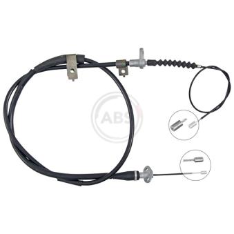 Tirette à câble, frein de stationnement A.B.S. K14124 pour NISSAN PICK UP 2.5 D - 83cv Tirette à câble, frein de stationnement A.B.S. K14124 pour NISSAN PICK UP 2.5 D - 83cv