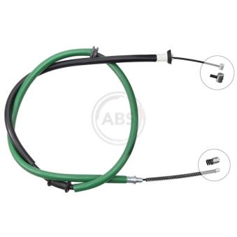 Tirette à câble, frein de stationnement A.B.S. K16847 pour TOYOTA COROLLA 1.2 HDI 75 - 75cv