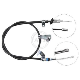 Tirette à câble, frein de stationnement A.B.S. K17208 pour PEUGEOT 2008 1.1 - 75cv