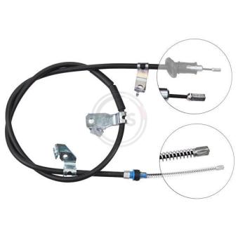 Tirette à câble, frein de stationnement A.B.S. K17287 pour PEUGEOT 2008 1.1 - 75cv