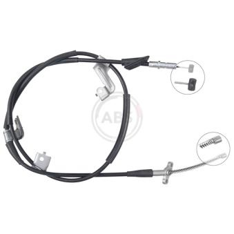 Tirette à câble, frein de stationnement A.B.S. K17579 pour HONDA CIVIC 1.4 iS - 90cv