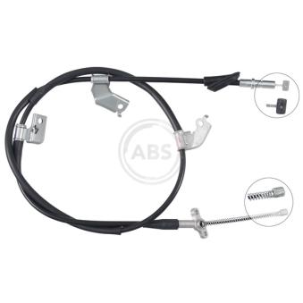 Tirette à câble, frein de stationnement A.B.S. K17580 pour HONDA CIVIC 1.4 iS - 90cv