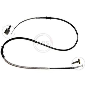 Tirette à câble, frein de stationnement A.B.S. K18028 pour FIAT MULTIPLA 1.9 JTD 105 - 105cv