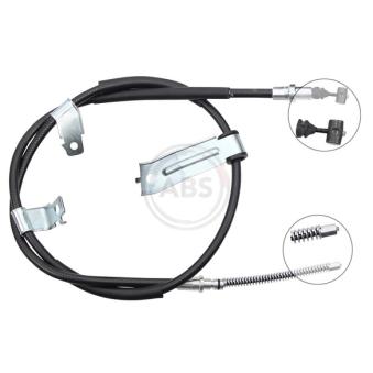 Tirette à câble, frein de stationnement A.B.S. K19009 pour FORD TOURNEO 1.0 - 68cv