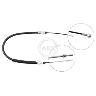 Tirette à câble, frein de stationnement A.B.S. K19728 pour PEUGEOT 607 2.2 16V - 163cv