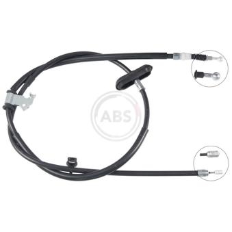 Tirette à câble, frein de stationnement A.B.S. K19810 pour MITSUBISHI L 2.0 CDTI - 194cv