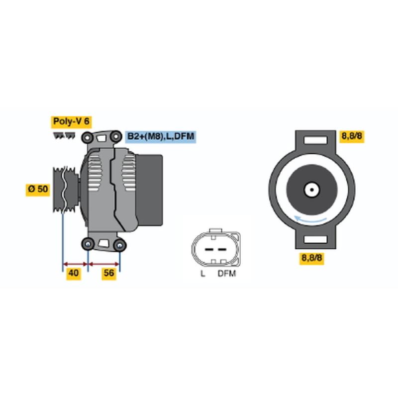 Alternateur BOSCH 0 986 045 420 - Visuel 1