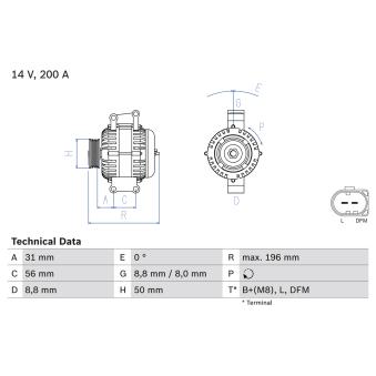 Alternateur BOSCH OEM A0131541002