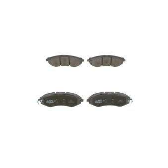 Jeu de 4 plaquettes de frein avant BOSCH 0 986 494 343 pour DAEWOO NUBIRA 1.6 16V - 103cv