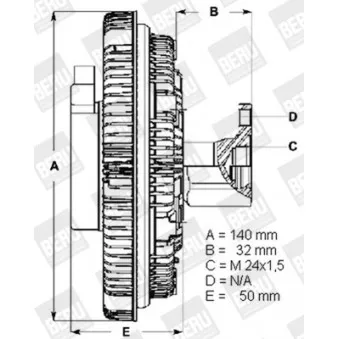 Embrayage, ventilateur de radiateur THERMOTEC D5A003TT