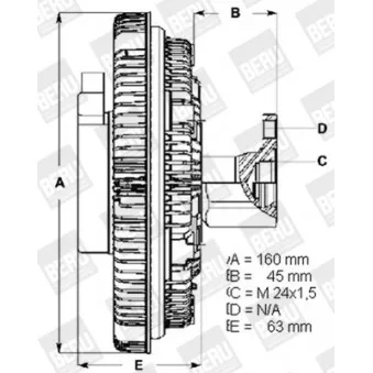 BERU LK008 - Embrayage, ventilateur de radiateur