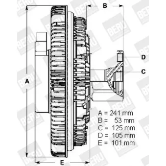 BERU LK019 - Embrayage, ventilateur de radiateur