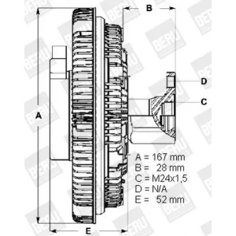 BERU LK022 - Embrayage, ventilateur de radiateur