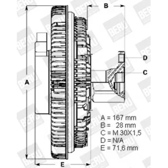 Embrayage, ventilateur de radiateur BERU LK027