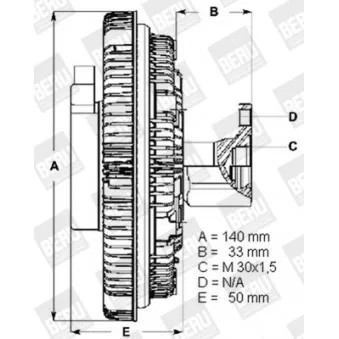 Embrayage, ventilateur de radiateur BERU LK046