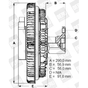 Embrayage, ventilateur de radiateur BERU LK094