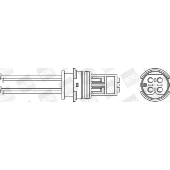 Sonde lambda BERU OZH124 pour MERCEDES-BENZ CLASSE E E 320 - 220cv