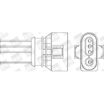 Sonde lambda BERU OZH150 pour VOLKSWAGEN GOLF 2.0 GTI 16V - 150cv