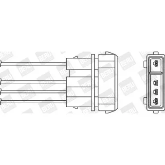 Sonde lambda BERU OZH165 pour VOLKSWAGEN GOLF 2.0 GTI 16V - 150cv