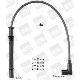 BERU PRO1604 - Kit de câbles d'allumage