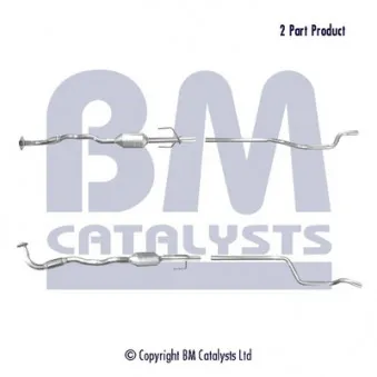 Catalyseur BM CATALYSTS BM80362H pour OPEL MERIVA 1.7 DTI - 75cv