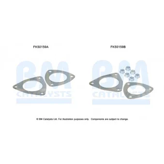 Kit d'assemblage, tuyau d'échappement BM CATALYSTS FK50159