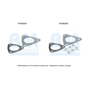 Kit d'assemblage, tuyau d'échappement BM CATALYSTS FK50625