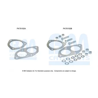 Kit d'assemblage, tuyau d'échappement BM CATALYSTS FK70152