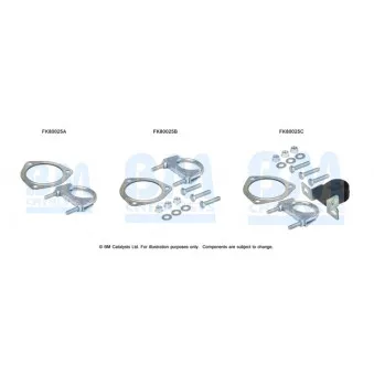 Kit d'assemblage, catalyseur BM CATALYSTS FK80025 pour KIA PREGIO 2.4 D - 78cv
