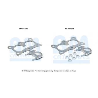 Kit d'assemblage, catalyseur BM CATALYSTS FK90529 pour VOLVO V90 1.6 - 100cv