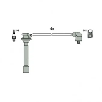 HITACHI 134114 - Kit de câbles d'allumage