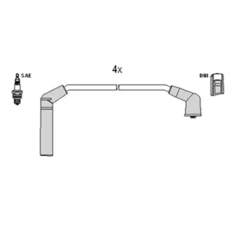HITACHI 134117 - Kit de câbles d'allumage