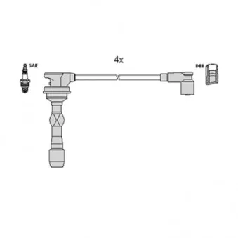 HITACHI 134118 - Kit de câbles d'allumage
