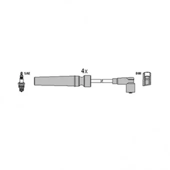 HITACHI 134119 - Kit de câbles d'allumage